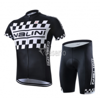 2015 Nalini Racing-Drapeau Schwarz Radbekleidung Radtrikot Kurzarm und Fahrradhosen Kurz