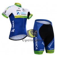 2015 ORICA GreenEDGE Radbekleidung Radtrikot Kurzarm und Fahrradhosen Kurz