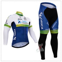2015 Orica Greenedge Fahrradbekleidung Radtrikot Satz Langarm und Lange Fahrradhose
