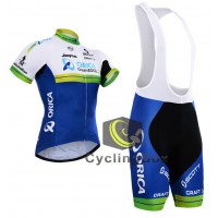 2015 ORICA GreenEDGE Fahrradbekleidung Satz Fahrradtrikot Kurzarm Trikot und Kurz Trägerhose