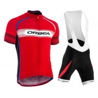 2015 Orbea Rot Fahrradbekleidung Satz Fahrradtrikot Kurzarm Trikot und Kurz Trägerhose