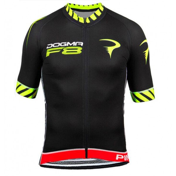 2015 Pinarello F8 Gelb Radtrikot Kurzarm