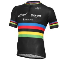 2015 Etixx Quick-Step Champion Du Monde Radtrikot Kurzarm