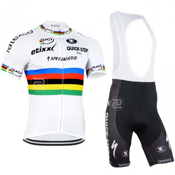2015 Specialized Quick Step Fahrradbekleidung Satz Fahrradtrikot Kurzarm Trikot und Kurz Trägerhose