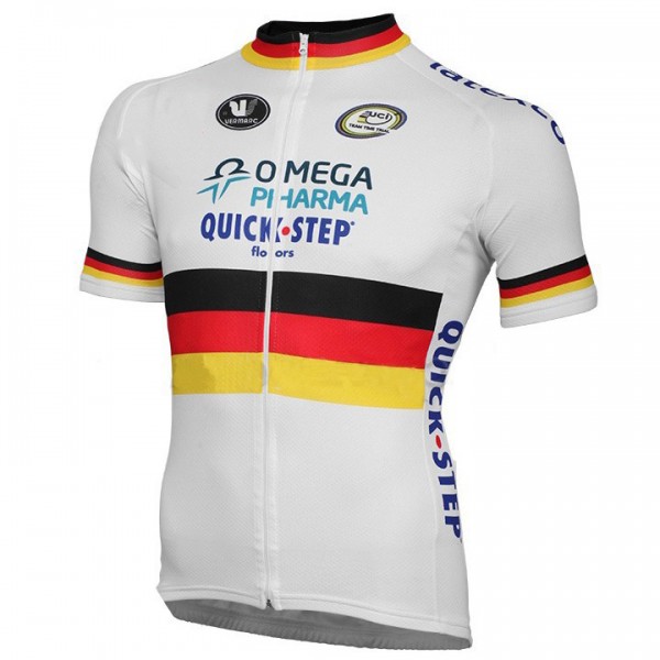 2015 Omega Pharma Quick Step Radtrikot Kurzarm Weiß