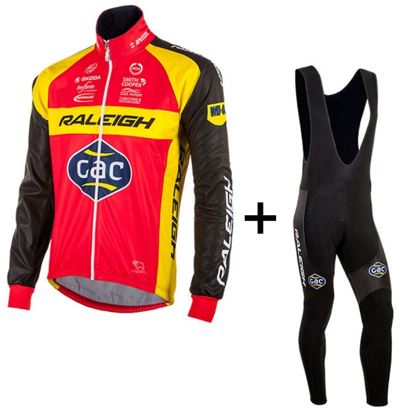 RALEIGH 2015 Fahrradbekleidung Radtrikot Satz Langarm und Lange Trägerhose