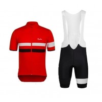 2015 Rapha Rote Fahrradbekleidung Satz Fahrradtrikot Kurzarm Trikot und Kurz Trägerhose