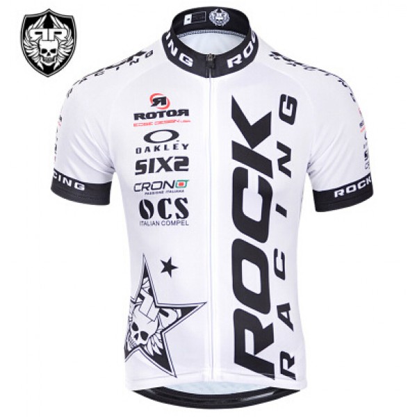 2015 Rock Racing Radtrikot Kurzarm Weiß