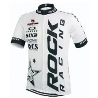 2015 Rock Racing Weiß Radtrikot Kurzarm
