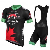 Rocky-Mountain Craft Fahrradbekleidung Satz Fahrradtrikot Kurzarm Trikot und Kurz Trägerhose schwarz