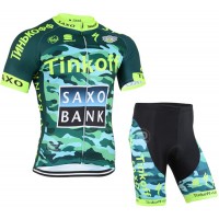 2015 Tinkoff Saxo Bank Camouflage Radbekleidung Radtrikot Kurzarm und Fahrradhosen Kurz