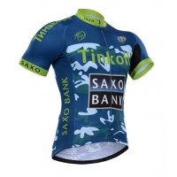 2015 Tinkoff Saxo Bank Camouflage Blau Radtrikot Kurzarm
