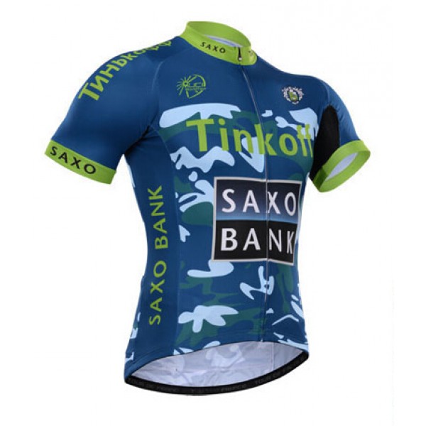 2015 Tinkoff Saxo Bank Camouflage Blau Radtrikot Kurzarm 2015 Tinkoff Saxo Bank Camouflage Blau Radtrikot Kurzarm