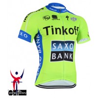 2015 Saxo Bank Tinkoff Radtrikot Kurzarm Fluorescence