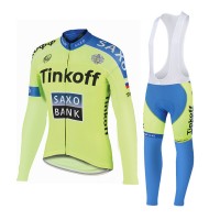 2015 Saxo bank Tionkff Fahrradbekleidung Radtrikot Satz Langarm und Lange Trägerhose