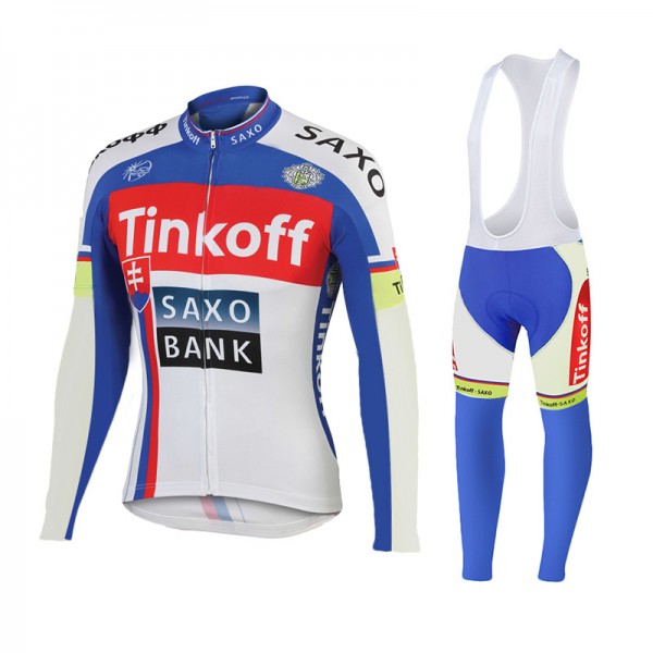 2015 Tinkoff Saxo Bank bleu Fahrradbekleidung Radtrikot Satz Langarm und Lange Trägerhose 2015 Tinkoff Saxo Bank bleu Fahrradbekleidung Radtrikot Satz Langarm und Lange Trägerhose