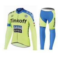 2015 Saxo bank Tionkff Fahrradbekleidung Radtrikot Satz Langarm und Lange Fahrradhose