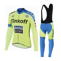 2015 Saxo bank Tionkff Fahrradbekleidung Radtrikot Satz Langarm und Lange Trägerhose