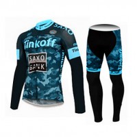 2015 Saxo bank tinkoff Fahrradbekleidung Radtrikot Satz Langarm und Lange Fahrradhose