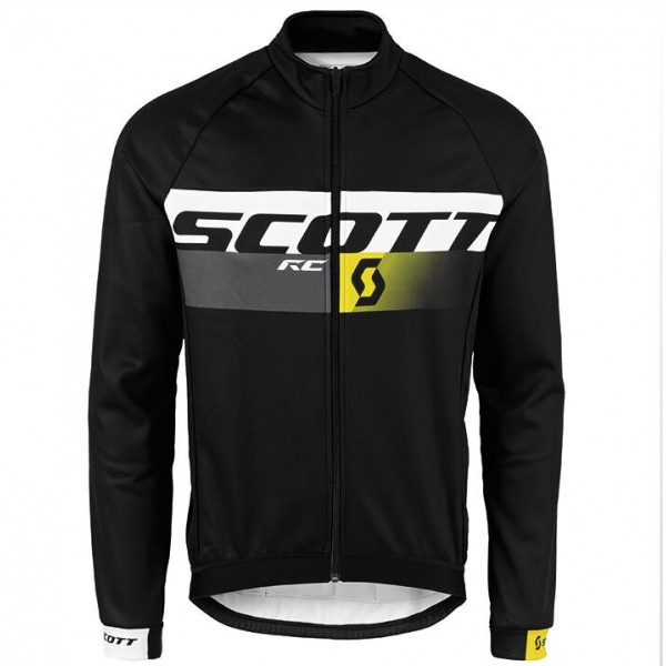 2015 SCOTT RC Schwarz/Gelb Fahrradtrikot Langarm