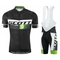 Scott RC Pro Schwarz-Grün 2015 Fahrradbekleidung Satz Fahrradtrikot Kurzarm Trikot und Kurz Trägerhose