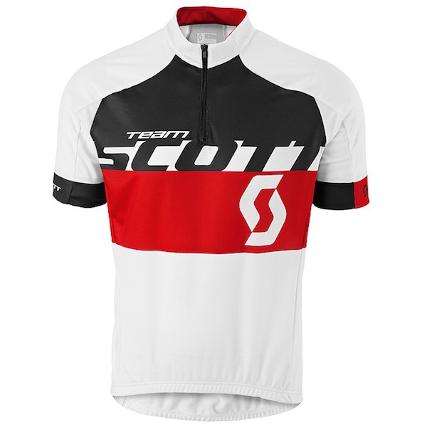 2015 Proteam Scott Schwarz-Rot Radtrikot Kurzarm