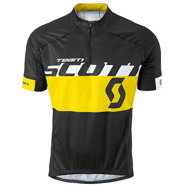 2015 Proteam Scott Schwarz-Gelb Radtrikot Kurzarm