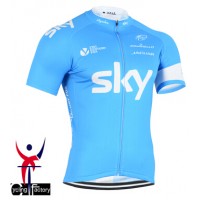 2015 Sky Radtrikot Kurzarm Blau