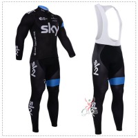 2015 SKY Fahrradbekleidung Radtrikot Satz Langarm und Lange Trägerhose