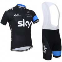 2015 Sky Fahrradbekleidung Satz Fahrradtrikot Kurzarm Trikot und Kurz Trägerhose