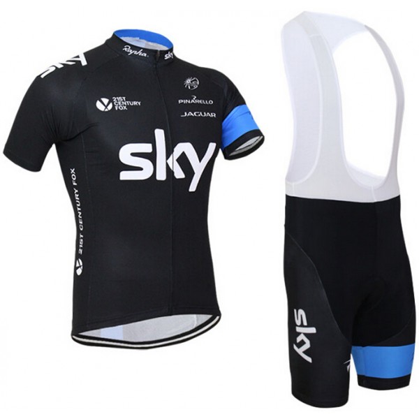 2015 Sky Fahrradbekleidung Satz Fahrradtrikot Kurzarm Trikot und Kurz Trägerhose