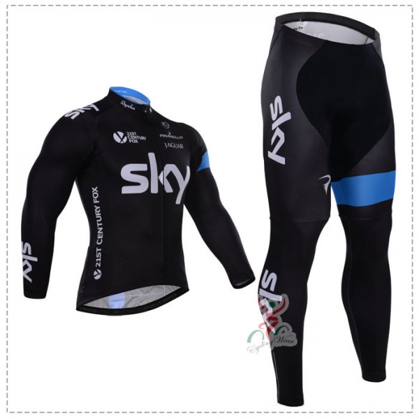 2015 SKY Fahrradbekleidung Radtrikot Satz Langarm und Lange Fahrradhose