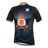 2015 Sportful orange Schwarz Radtrikot Kurzarm