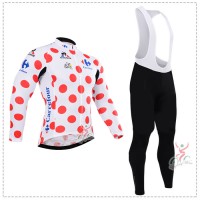 2015 Tour de France Fahrradbekleidung Radtrikot Satz Langarm und Lange Trägerhose