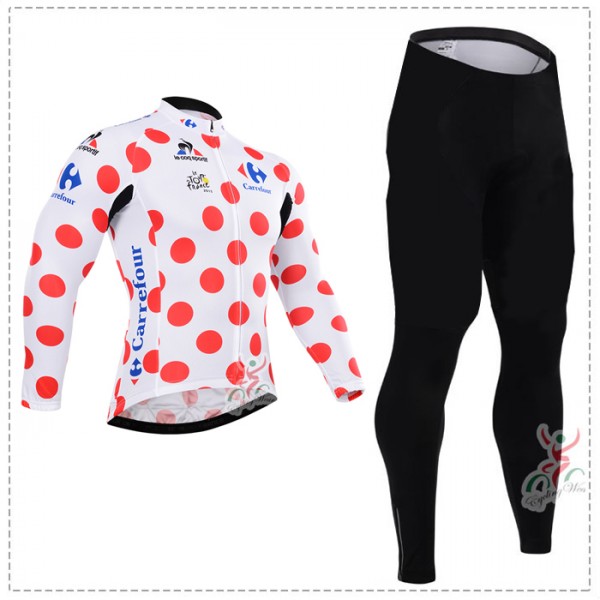 2015 Tour de France Fahrradbekleidung Radtrikot Satz Langarm und Lange Fahrradhose