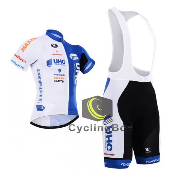 2015 UHC Fahrradbekleidung Satz Fahrradtrikot Kurzarm Trikot und Kurz Trägerhose