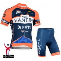 2015 Vini Fantini NIPPO Radbekleidung Radtrikot Kurzarm und Fahrradhosen Kurz