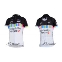 Vanderkitten-Focus Pro Team Radtrikot Kurzarm Schwarz Weiß Damen