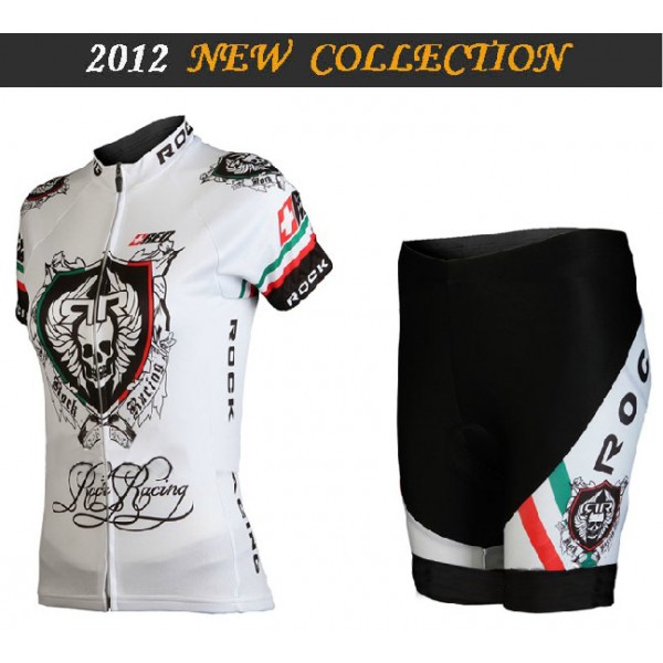 2012 Damen rock racing Radbekleidung Radtrikot Kurzarm und Fahrradhosen Kurz