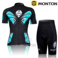 2011 Bianchi Butterfly Damen Radbekleidung Radtrikot Kurzarm und Fahrradhosen Kurz