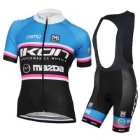 2015 Damen Ikon Mazda Damen Fahrradbekleidung Satz Fahrradtrikot Kurzarm Trikot und Kurz Trägerhose