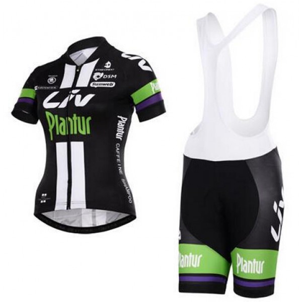 2015 Liv Damen Fahrradbekleidung Satz Fahrradtrikot Kurzarm Trikot und Kurz Trägerhose