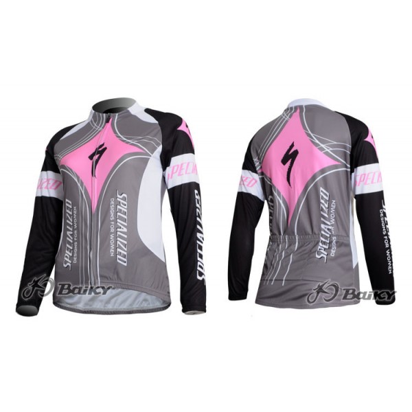 Specialized Pro Team Fahrradtrikot Langarm Kits Rosa Grau Damen Specialized Pro Team Fahrradtrikot Langarm Kits Rosa Grau Damen