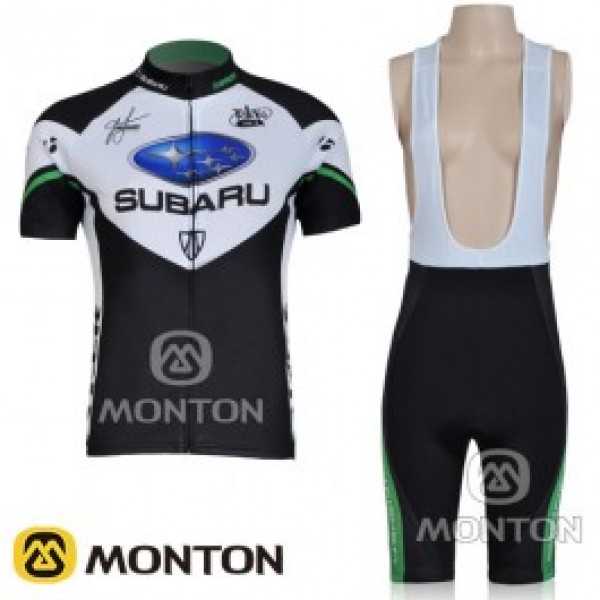 2011 Subaru Damen Fahrradbekleidung Satz Fahrradtrikot Kurzarm Trikot und Kurz Trägerhose