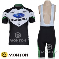 2011 SUBARU Damen Fahrradbekleidung Satz Fahrradtrikot Kurzarm Trikot und Kurz Trägerhose