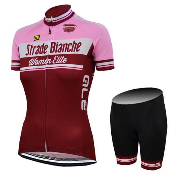 2015 Damen STRADE BIANCHE Radbekleidung Radtrikot Kurzarm und Fahrradhosen Kurz