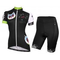 2015 Nalini Cat Damen Radbekleidung Radtrikot Kurzarm und Fahrradhosen Kurz