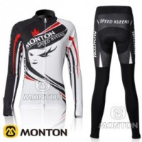 2011 Speed Damen Fahrradbekleidung Radtrikot Satz Langarm und Lange Fahrradhose