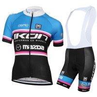 2015 Damen Ikon Mazda Damen Fahrradbekleidung Satz Fahrradtrikot Kurzarm Trikot und Kurz Trägerhose