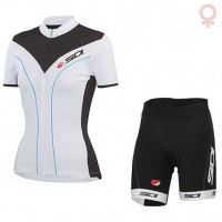 2015 SIDI Damen Radbekleidung Radtrikot Kurzarm und Fahrradhosen Kurz